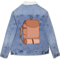 Camping Bag 70s Unisex Sherpa-lined Denim Jacket | Artistshot