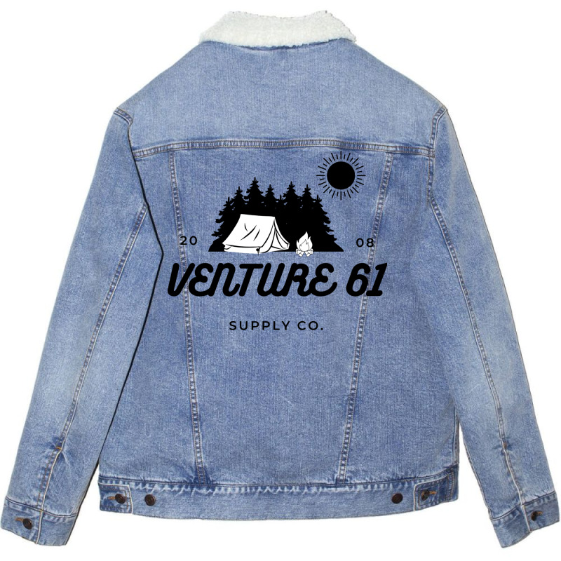 Venture 61 Camp Design Summer Unisex Sherpa-lined Denim Jacket | Artistshot