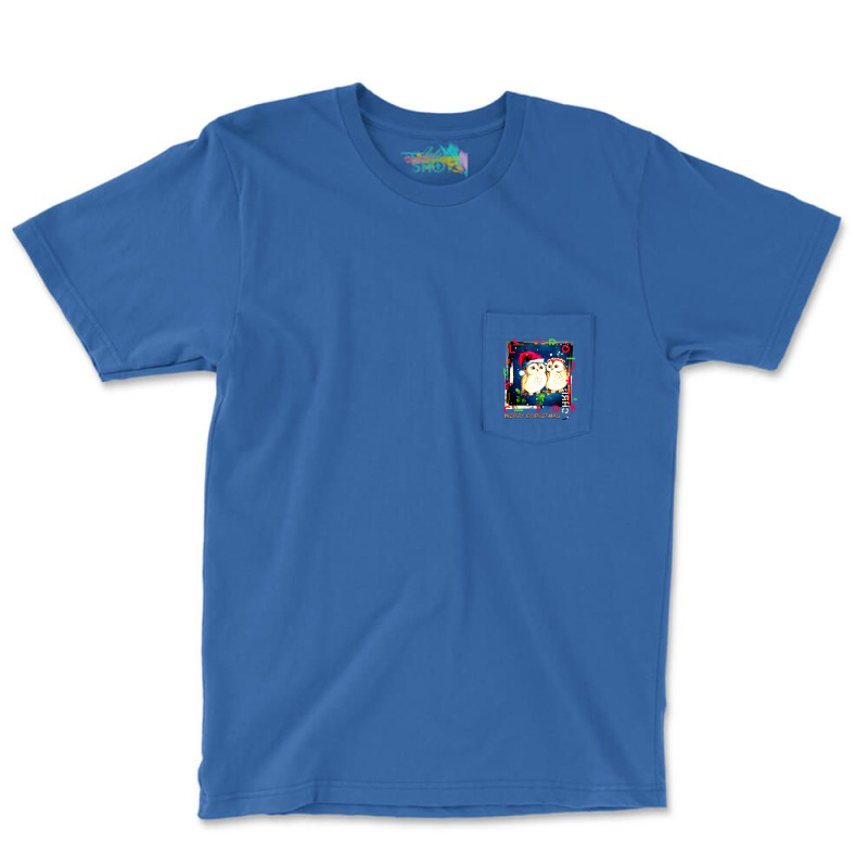 Merry Christmas Owls Music Pocket T-shirt | Artistshot