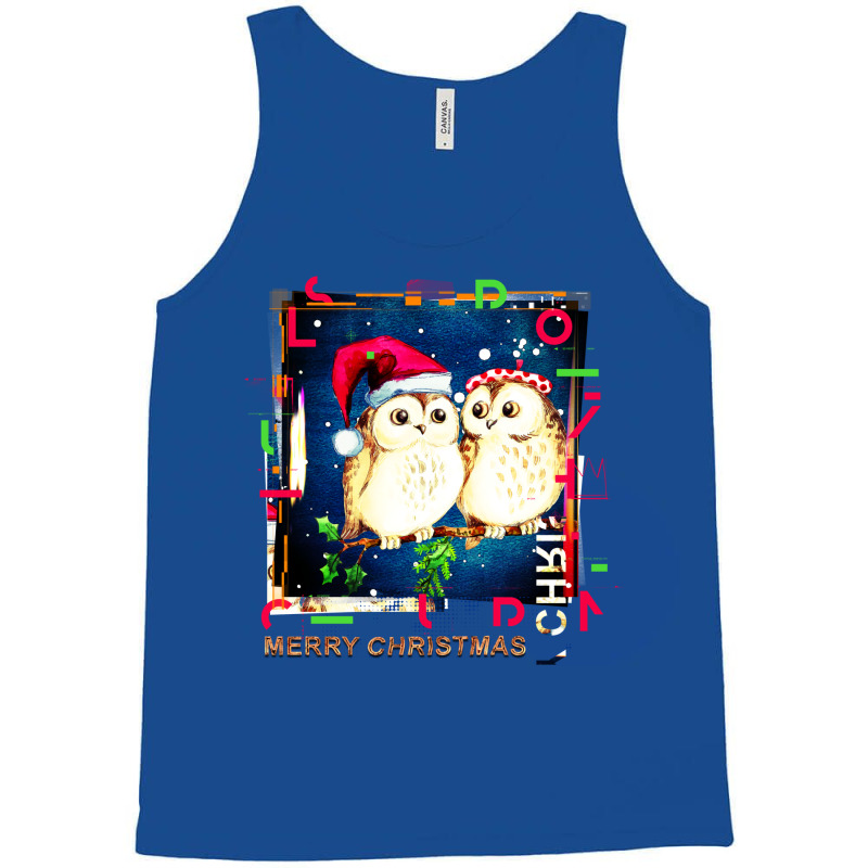 Merry Christmas Owls Music Tank Top | Artistshot