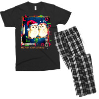 Merry Christmas Owls Music Men's T-shirt Pajama Set | Artistshot