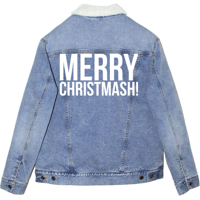 Merry Christmash Retro Unisex Sherpa-lined Denim Jacket | Artistshot