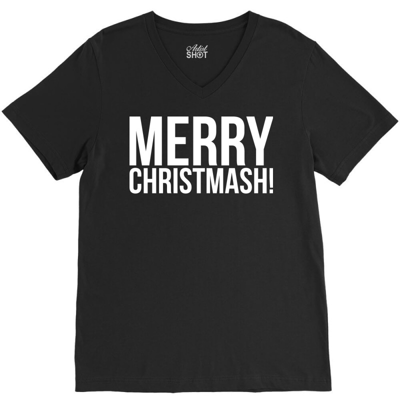 Merry Christmash Retro V-neck Tee | Artistshot