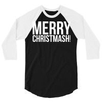 Merry Christmash Retro 3/4 Sleeve Shirt | Artistshot