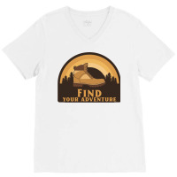 Find Your Adventure Hiking Boy V-neck Tee | Artistshot