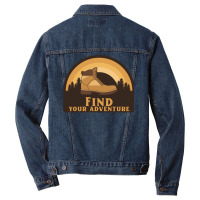 Find Your Adventure Hiking Boy Men Denim Jacket | Artistshot