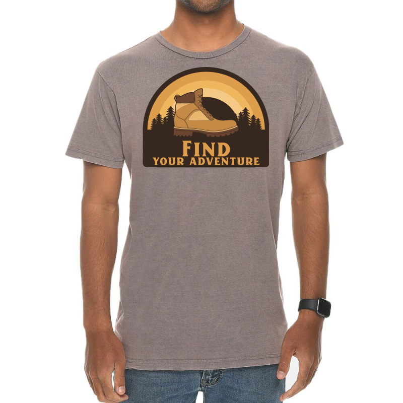 Find Your Adventure Hiking Boy Vintage T-shirt | Artistshot