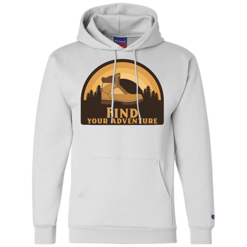 Find Your Adventure Hiking Boy Champion Hoodie | Artistshot