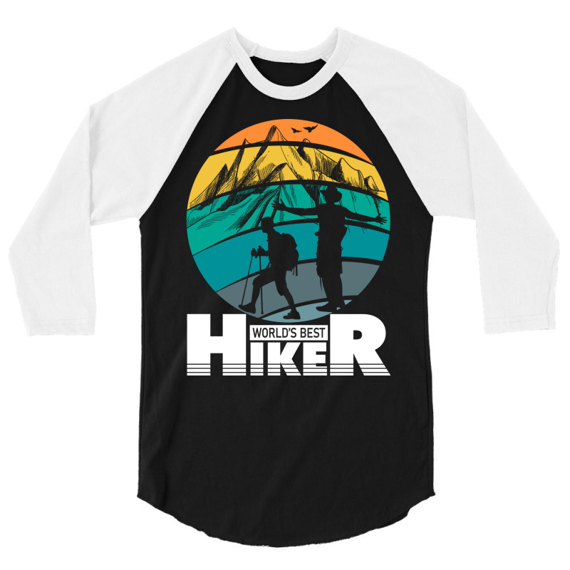 Cute Hiking Lover Gift Nostalgia 3/4 Sleeve Shirt by niventriskao | Artistshot