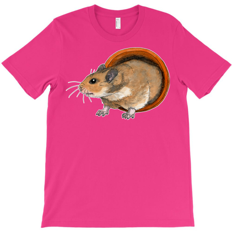 Golden Hamster In A Flower Pot Nature T-Shirt by cupzchewl | Artistshot