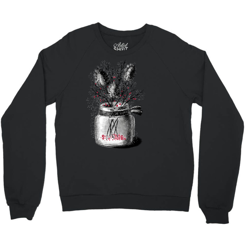 Winter Still Life With Pine Cones And Branches Ver Crewneck Sweatshirt by ranoalpasy | Artistshot