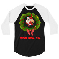 Merry Christmas Santa Baby Green 3/4 Sleeve Shirt | Artistshot