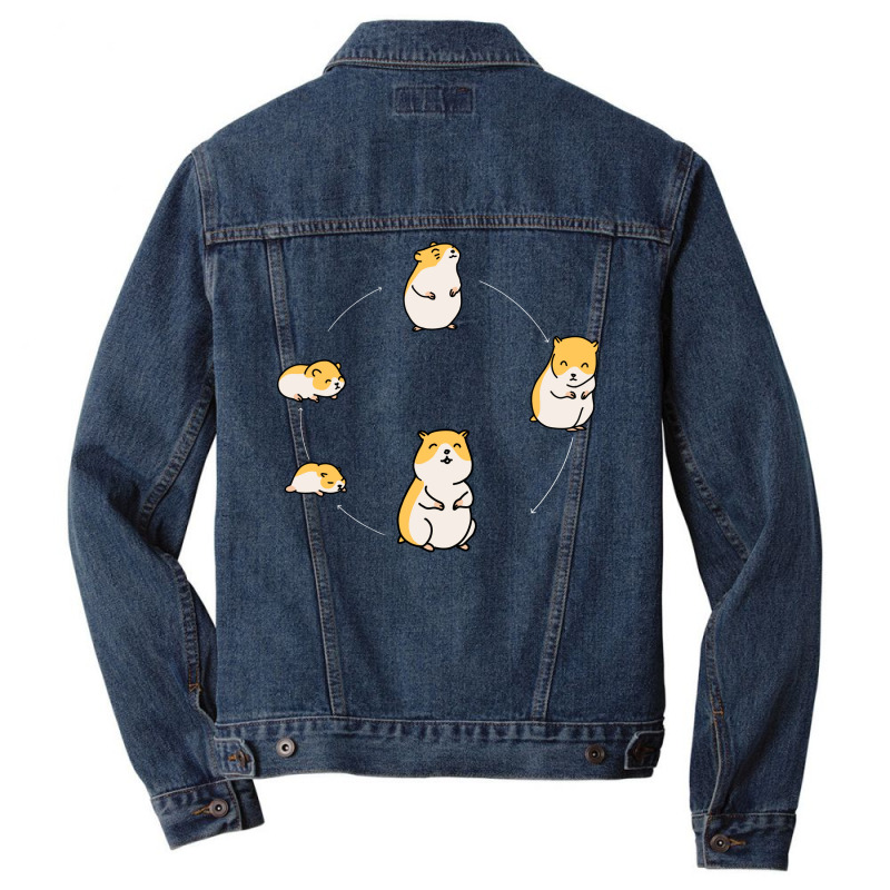 Hamster Lifecycle For Golden Hamster Owners Green Men Denim Jacket by cupzchewl | Artistshot