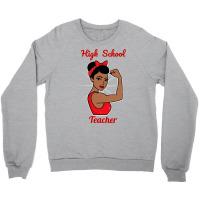 High School Teacher Woman Strong Vintage Retro Pos Crewneck Sweatshirt | Artistshot