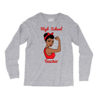 High School Teacher Woman Strong Vintage Retro Pos Long Sleeve Shirts | Artistshot