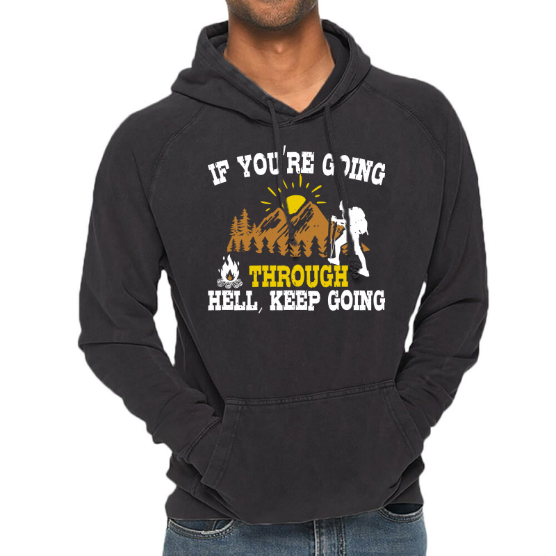 Outdoor Nature Hiking Quote Gift  Gift Yellow Vintage Hoodie | Artistshot