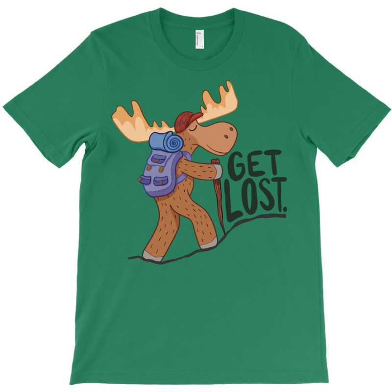 Hiking Moose Girl T-Shirt by niventriskao | Artistshot