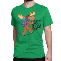 Hiking Moose Girl Classic T-shirt | Artistshot