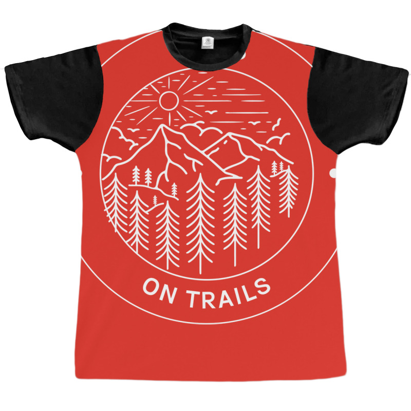 Tails On Trails Hiking Girl Graphic T-shirt | Artistshot