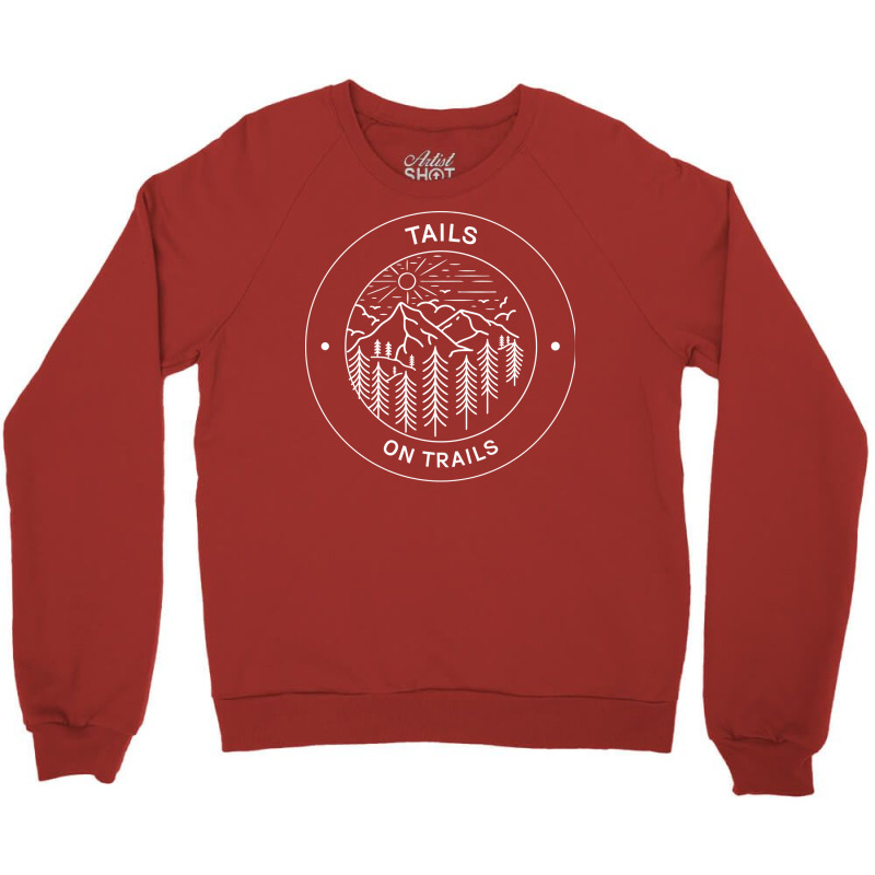 Tails On Trails Hiking Girl Crewneck Sweatshirt | Artistshot