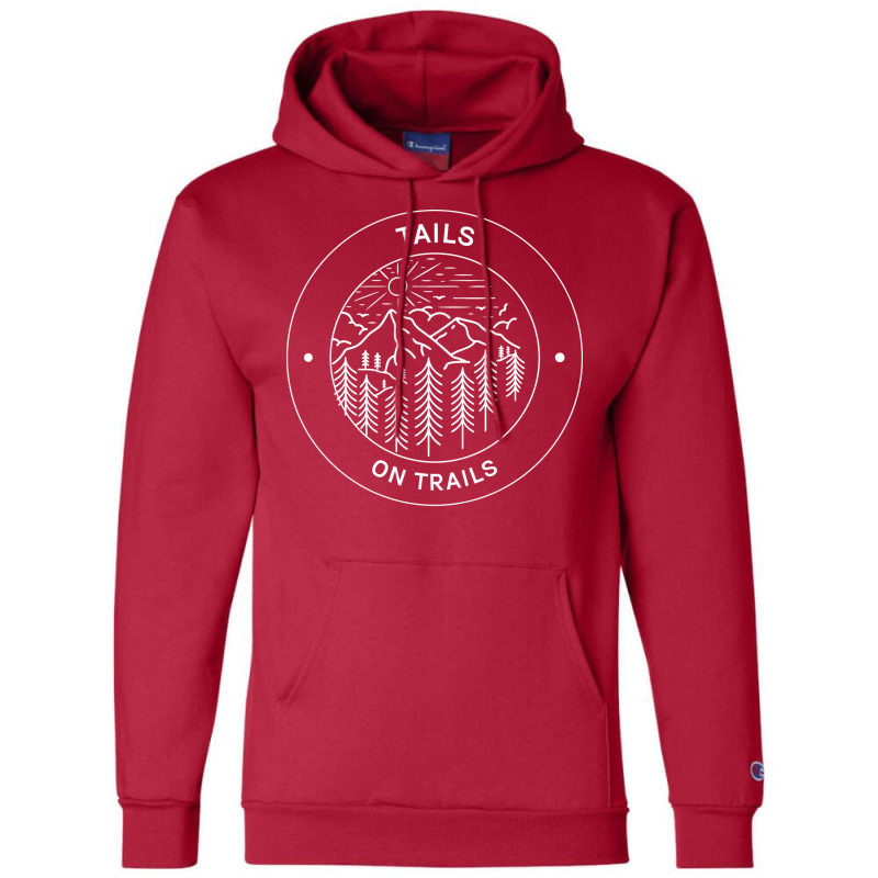 Tails On Trails Hiking Girl Champion Hoodie | Artistshot