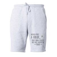 Hiking Never Upset A Hiker Fleece Short | Artistshot