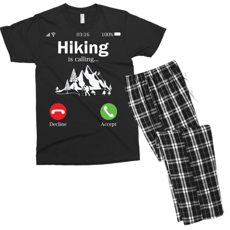 Hiking Is Calling Music Men's T-shirt Pajama Set | Artistshot