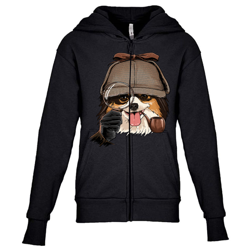 Papillon Detective Papillon Dog Lover 107 Youth Zipper Hoodie by YadrielCarballo | Artistshot