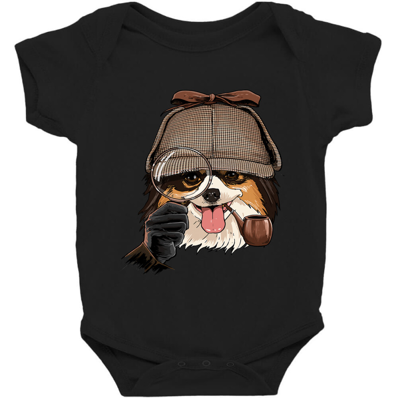 Papillon Detective Papillon Dog Lover 107 Baby Bodysuit by YadrielCarballo | Artistshot