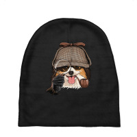 Papillon Detective Papillon Dog Lover 107 Baby Beanies | Artistshot