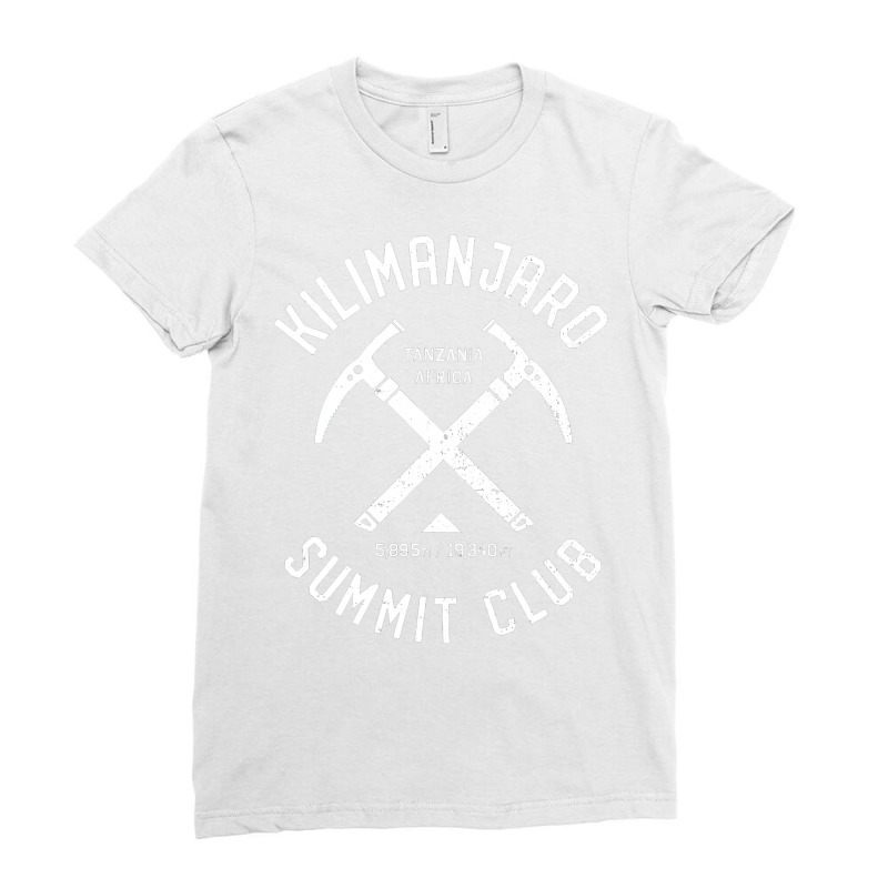 Kilimanjaro Summit Club I Climbed Mt Kilimanjairo Ladies Fitted T-Shirt by godakopaczm | Artistshot