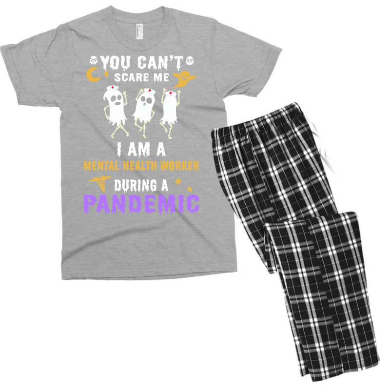 Halloween Boo You Cant Scare Me I Am A Mental Heal Men's T-shirt Pajama Set | Artistshot