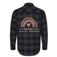 Community Health Worker Boho Casual Rainbow Dark D Flannel Shirt | Artistshot