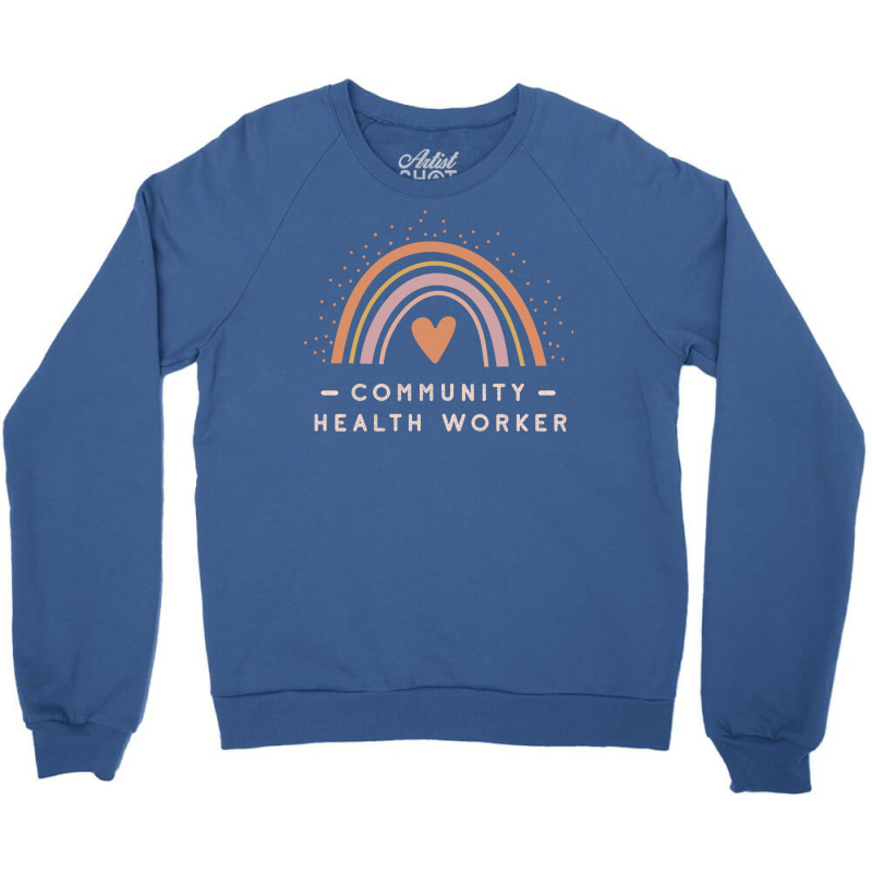 Community Health Worker Boho Casual Rainbow Dark D Crewneck Sweatshirt by raginmanerys | Artistshot