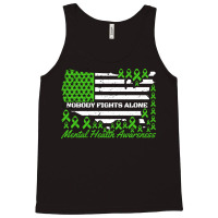 Mental Health Awareness Nobody Fights Alone Americ Tank Top | Artistshot