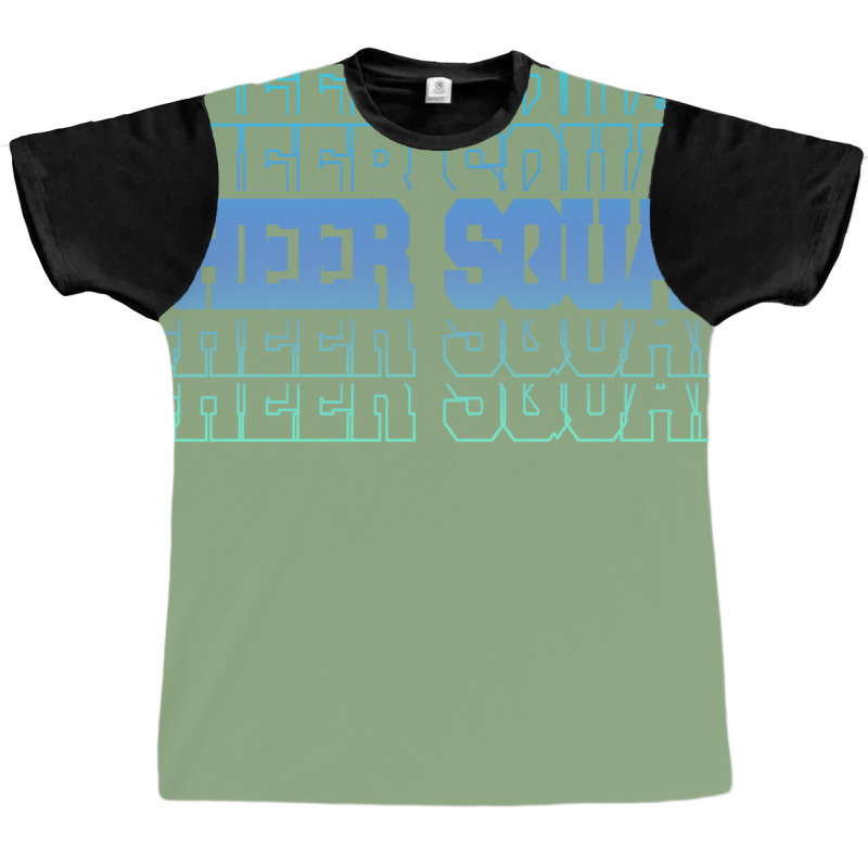 Cheer Squad In Blue Stacked Lettering Travel Graphic T-shirt by strosesimonsf | Artistshot