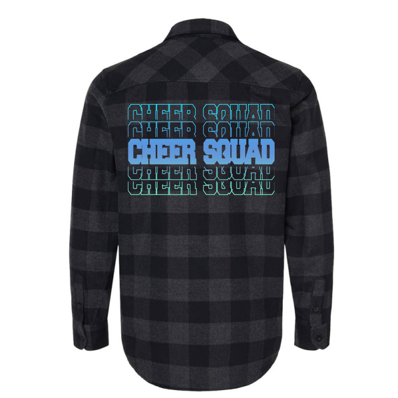 Cheer Squad In Blue Stacked Lettering Travel Flannel Shirt by strosesimonsf | Artistshot