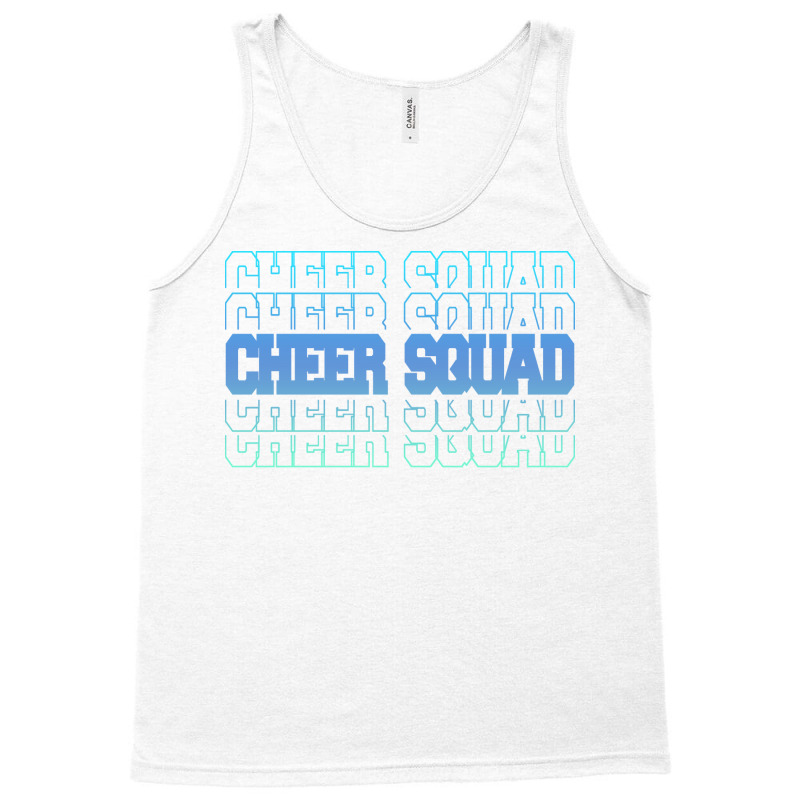 Cheer Squad In Blue Stacked Lettering Travel Tank Top by strosesimonsf | Artistshot