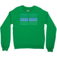 Cheer Squad In Blue Stacked Lettering Travel Crewneck Sweatshirt | Artistshot