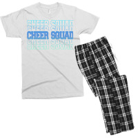 Cheer Squad In Blue Stacked Lettering Travel Men's T-shirt Pajama Set | Artistshot