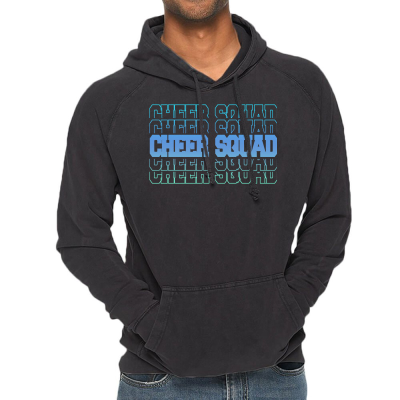 Cheer Squad In Blue Stacked Lettering Travel Vintage Hoodie by strosesimonsf | Artistshot