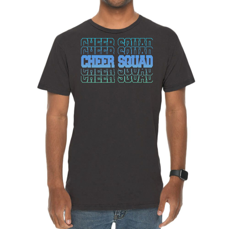 Cheer Squad In Blue Stacked Lettering Travel Vintage T-Shirt by strosesimonsf | Artistshot