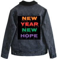 New Year New Hope 2023 Unisex Sherpa-lined Denim Jacket | Artistshot