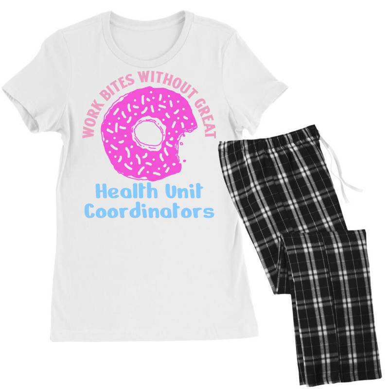 Health Unit Coordinator Work Bites Fun Pink Donut Women's Pajamas Set by kaileypartert | Artistshot