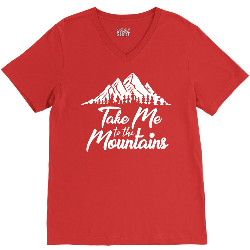 Take Me To The Mountains Retro V-neck Tee | Artistshot