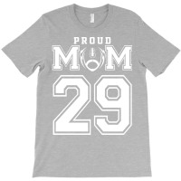 Custom Proud Football Mom Number 29 Personalized F T-shirt | Artistshot