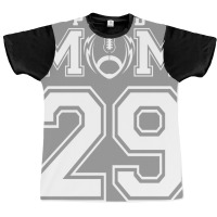 Custom Proud Football Mom Number 29 Personalized F Graphic T-shirt | Artistshot