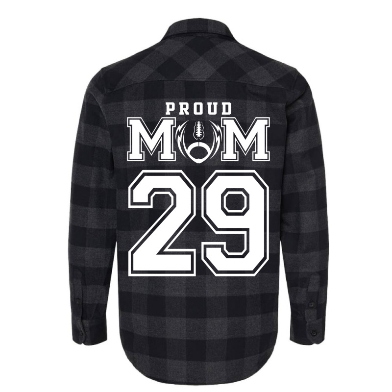 Custom Proud Football Mom Number 29 Personalized F Flannel Shirt by strosesimonsf | Artistshot