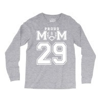 Custom Proud Football Mom Number 29 Personalized F Long Sleeve Shirts | Artistshot