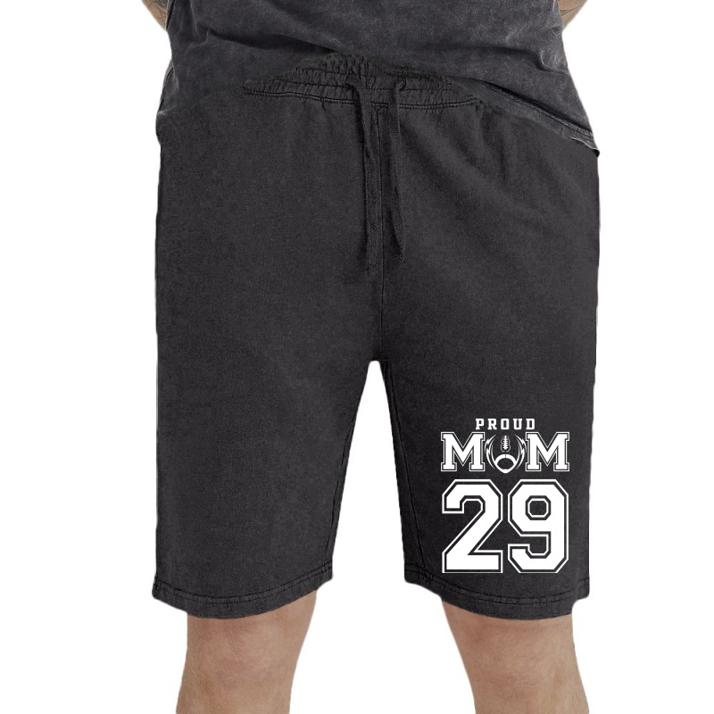 Custom Proud Football Mom Number 29 Personalized F Vintage Short by strosesimonsf | Artistshot